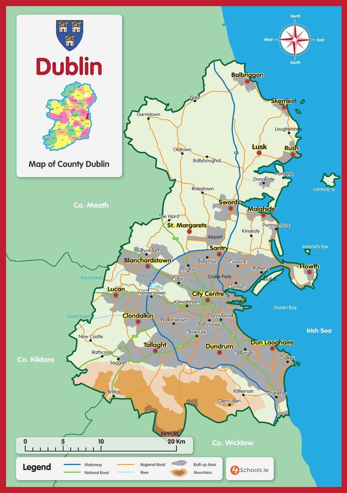 karte Dublin county