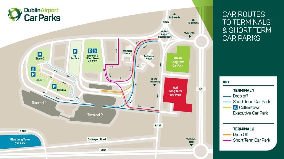 karte Dublinas lidostas termināls 1