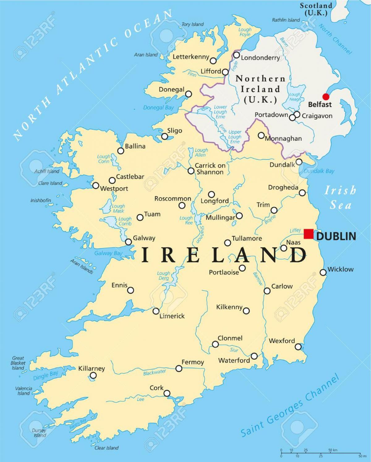 Dublinas karte īrija