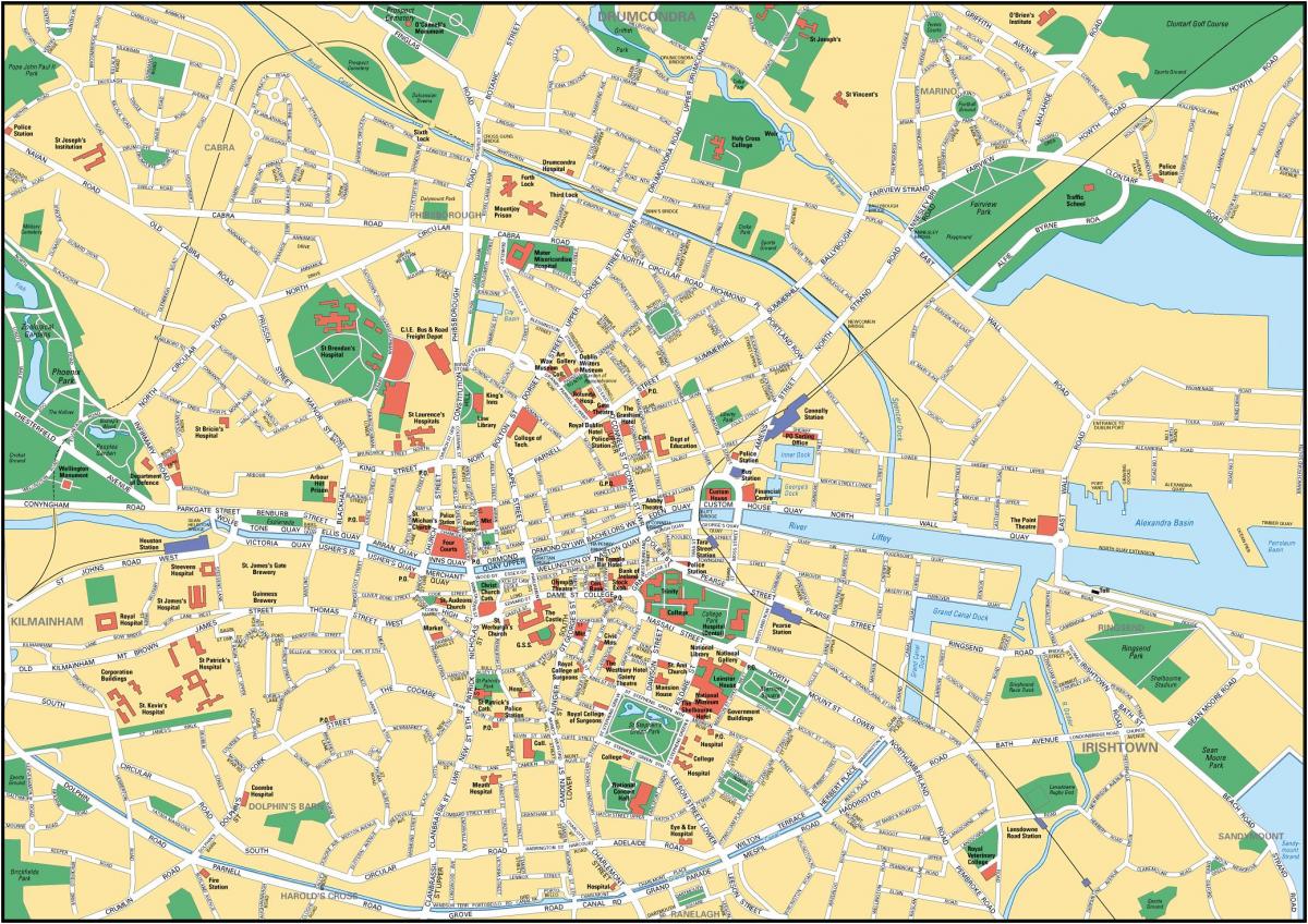 kartes Dublinas pilsētas