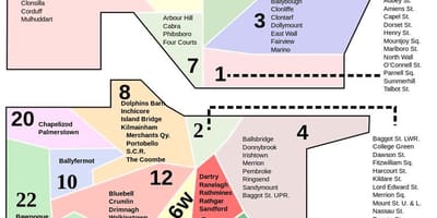 Platība karte Dublinu