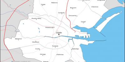 Karte Dublinas apkaimē