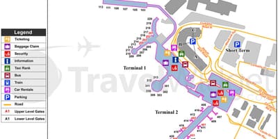 Dublinas lidostas autostāvvieta kartē
