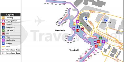 Dublinas lidostas autostāvvieta kartē