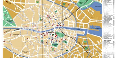 Kartes Dublinas pilsētas centrs